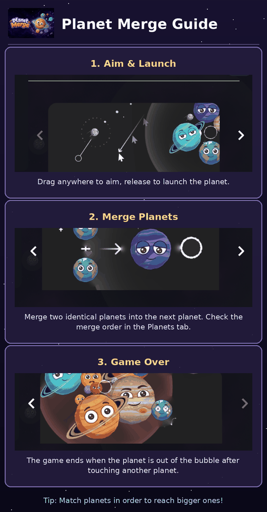 How to play Planet Merge
